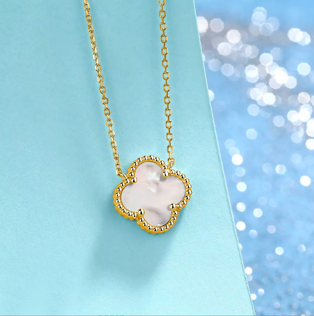 Sterling Silver Double-Sided Clover Pendant Necklace