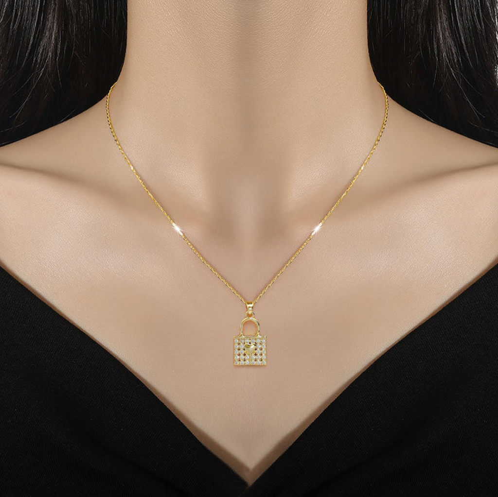 Light Luxury Heart Lock Pendant Jewelry